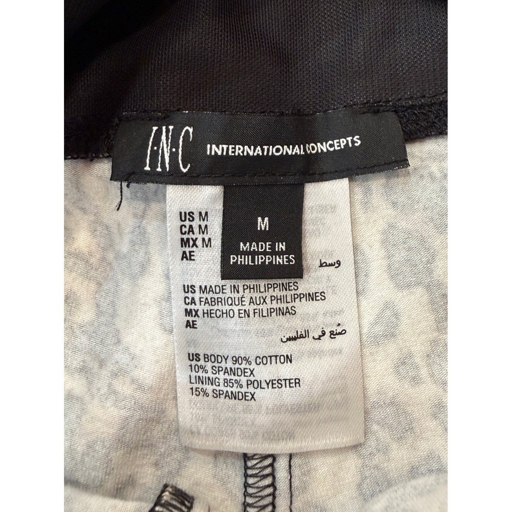 INC Bike Shorts Women M Brown Leopard Print Good Cotton Spandex High Rise - Picture 2 of 5